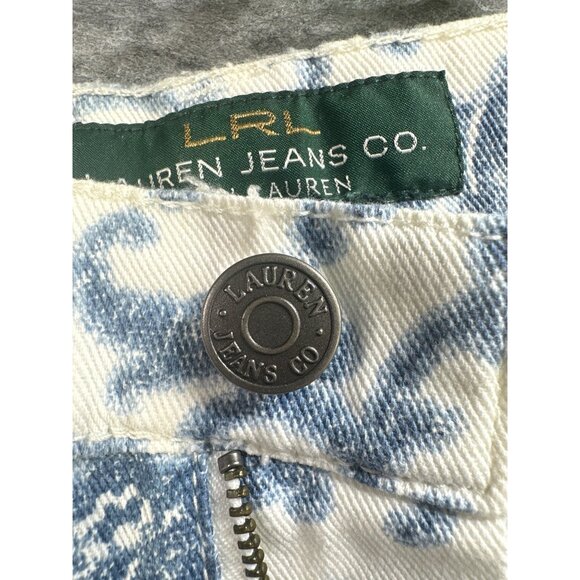 Ralph Lauren Jeans Womens Size 14 Blue White Patterned Jeans Never worn MSRP $11 - Picture 3 of 8
